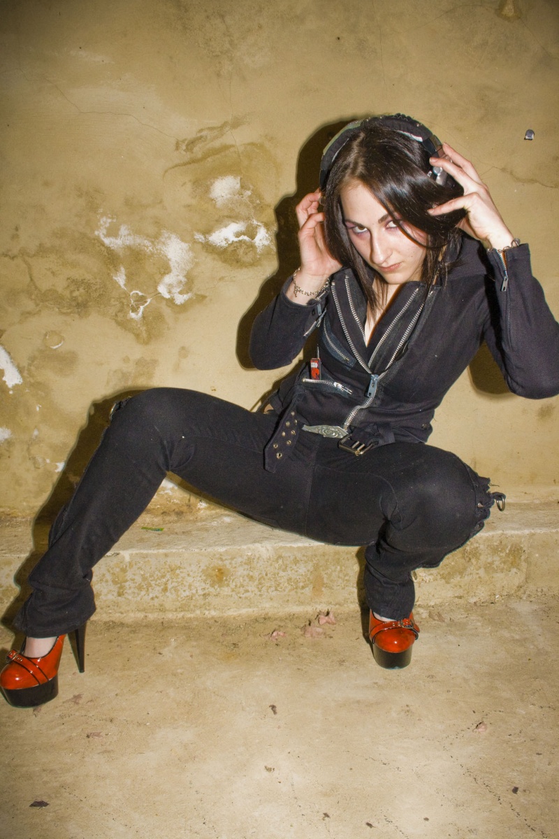 Female model photo shoot of Lauren by RudeBoy Photography in my basement