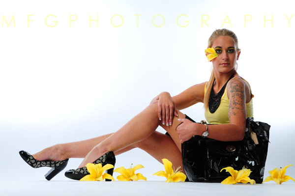 Female model photo shoot of starlettestars by MFG Photography