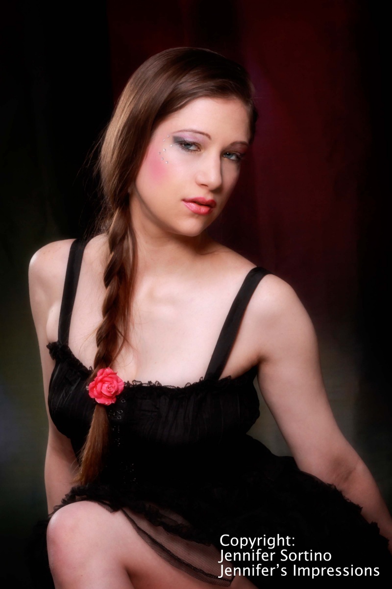 Female model photo shoot of Jennifers Impressions by Jennifers Impressions, makeup by The LipStick Fairy 