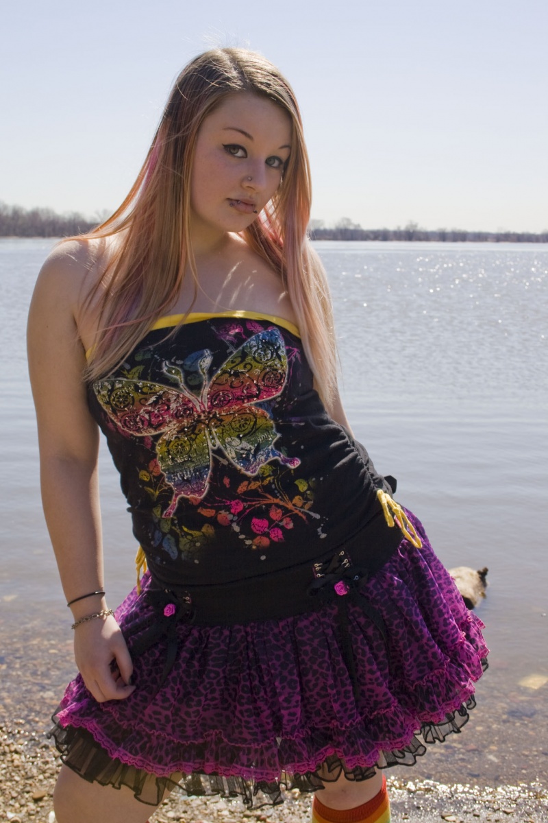 Female model photo shoot of Gir by RudeBoy Photography in Delaware River.