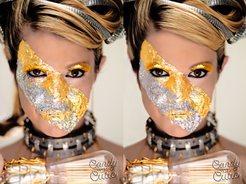 Female model photo shoot of Rachel Satterfield by Candy Wax Cutie in Los Angeles, makeup by Meghan Tuohey