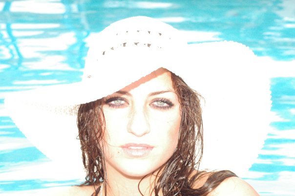 Female model photo shoot of Helen A. Cannon in pool photoshoot