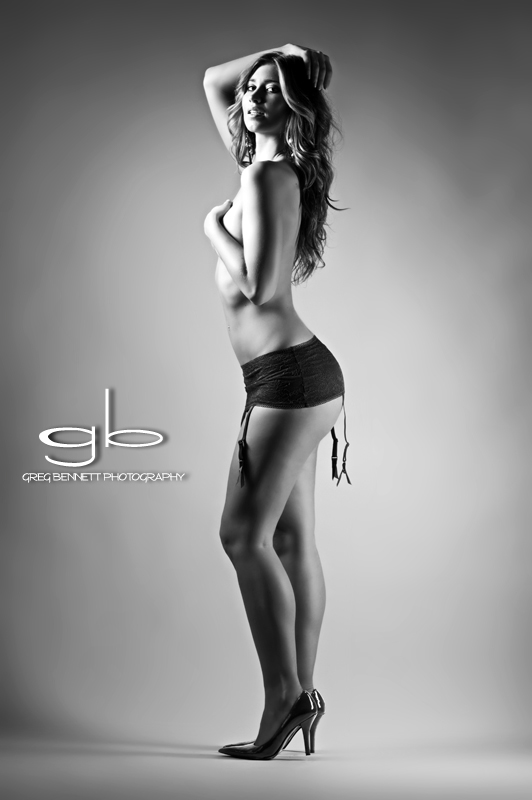 Female model photo shoot of  Carissa Mae Elizabeth by Greg Bennett Photography in Studio - Bangor ME