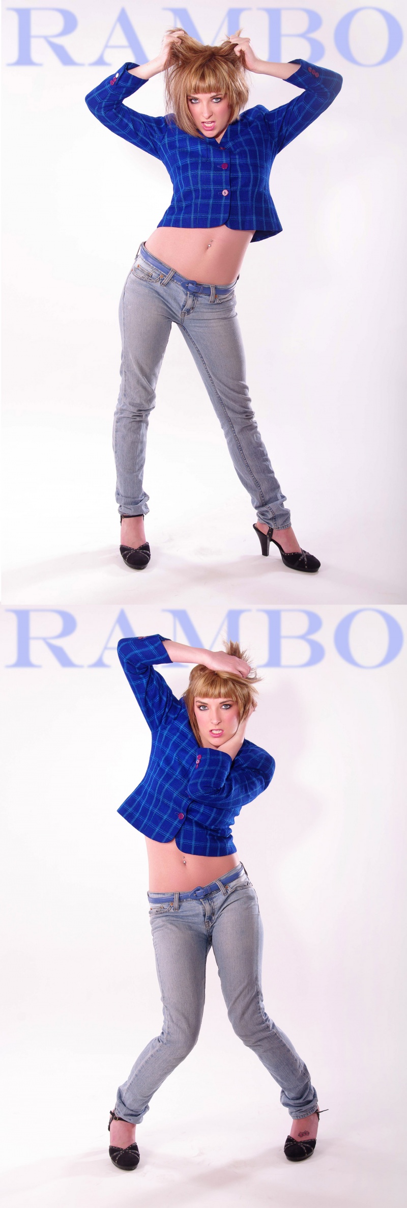 Female model photo shoot of violet by Sam Rambo in studio