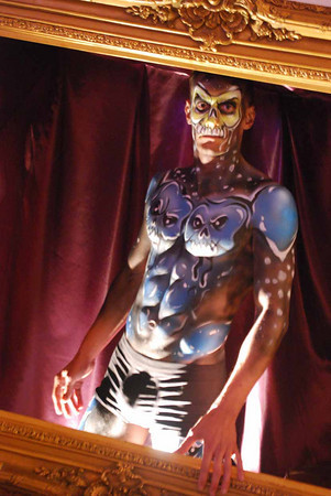 Male model photo shoot of Tony DeMil in Orlando, FL, body painted by Kahlil Caesar