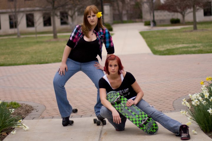 Female model photo shoot of Jessica Arthur and Shana Ross in Downtown Terre Haute, Indiana