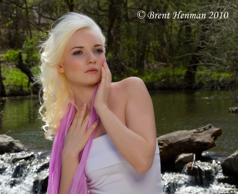 Female model photo shoot of Anna_B in Waterfalls, makeup by Jenn Bartram