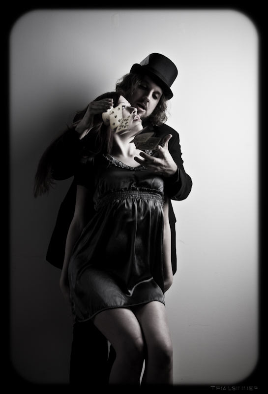 Male and Female model photo shoot of Trialsinner and NaughtyEm in My Studio.