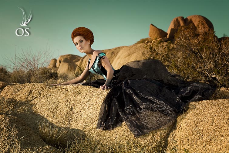 Female model photo shoot of Desire Attire in somewhere in the desert LA
