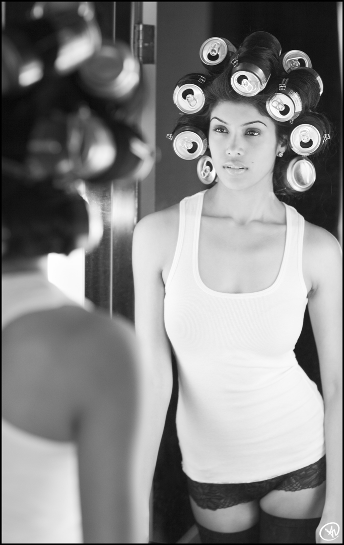 Female model photo shoot of geeta amrita by Adrian Vit Photography, makeup by Katie Marie Makeup