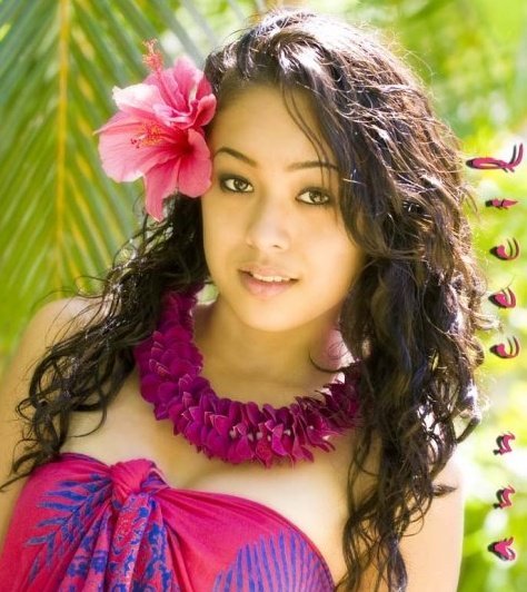 Female model photo shoot of Kawena G in Lanikai, HI