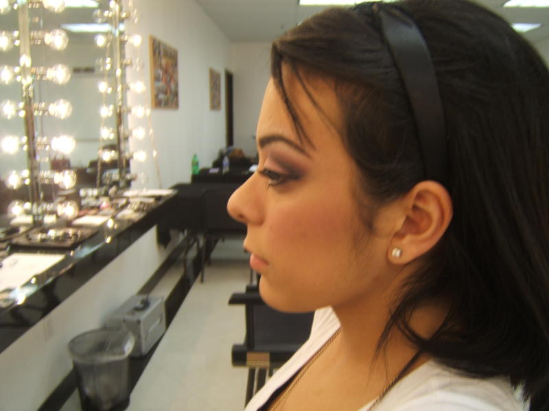 Female model photo shoot of  zygomatic makeup