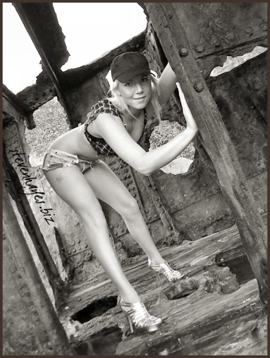 Female model photo shoot of LIL MISS BEC by Magic Shots Photography in Redcliffe ship wreck