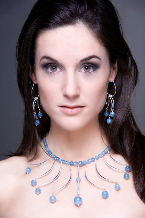 Female model photo shoot of Nora Catherine Jewelry and Tara Manning by Tom Boehme Photography, makeup by Nikki Schipper