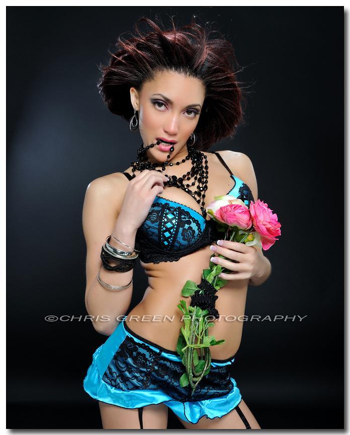 Female model photo shoot of Lei Crooms by Chris Green Photography in Studio, makeup by Nikki Butler