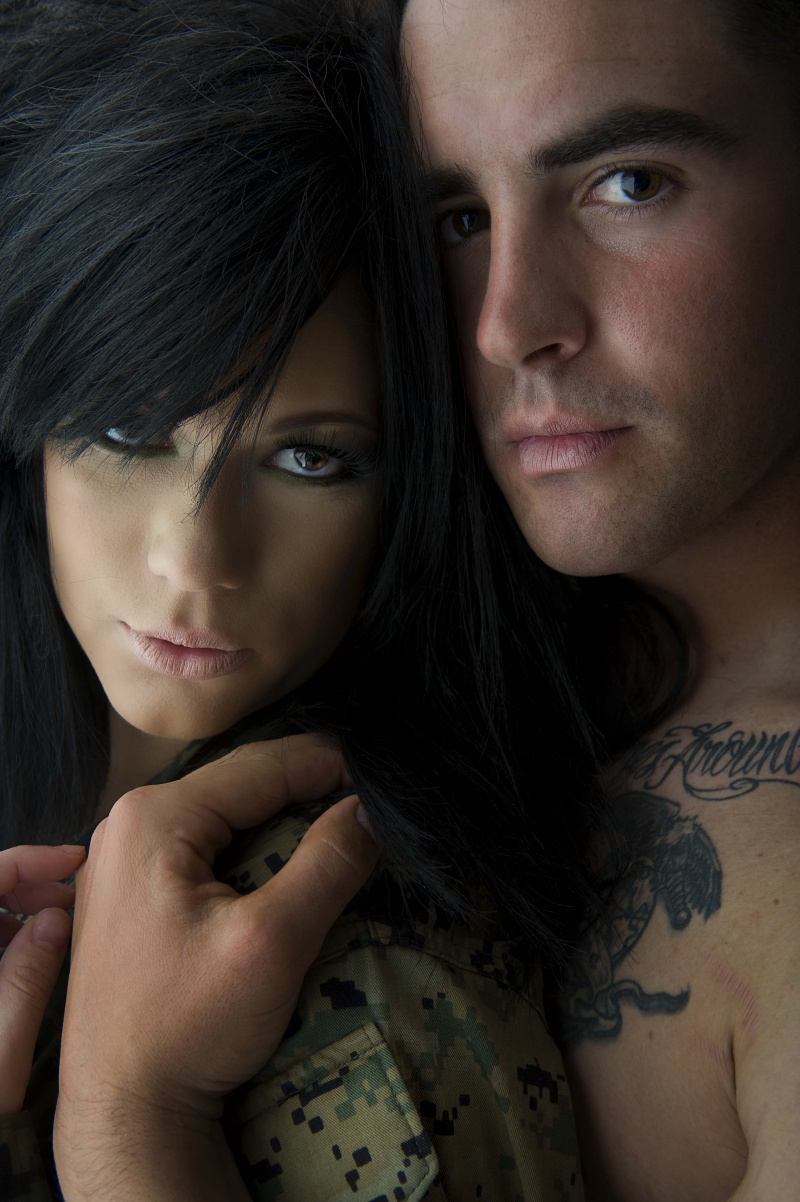 Male and Female model photo shoot of Michael Weitzman and Miss Martin in Mission Viejo, makeup by Breana Dee Makeup