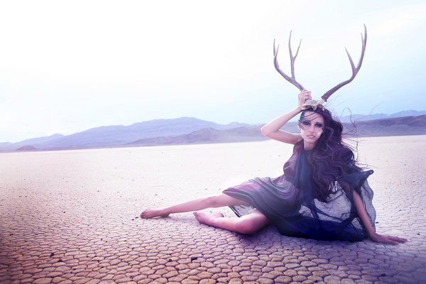 Female model photo shoot of Lindsey Mitchell by Christianne-Taylor in Death Valley