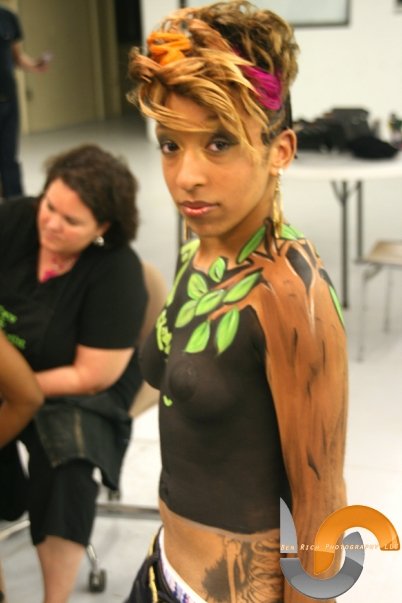Female model photo shoot of TysonCapri , body painted by Pigment Pie