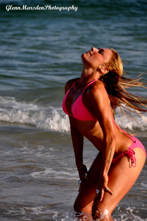 Female model photo shoot of Bondi Trainer in bondi beach