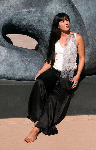 Female model photo shoot of Cinematic Afterglow NM in Santa Fe Museum of Indian Arts and Culture