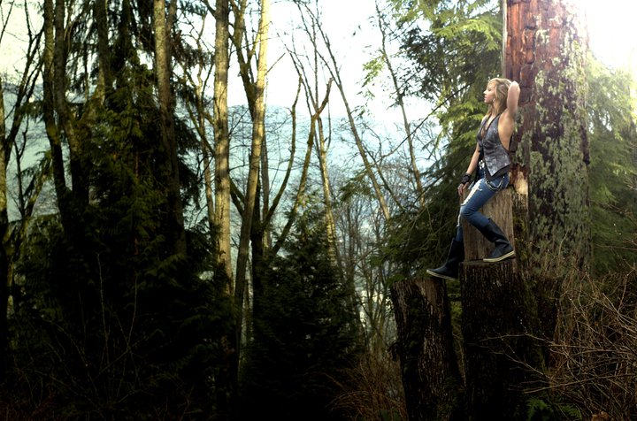 Female model photo shoot of Melanie Wild in Burnaby Mountain