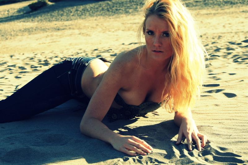 Female model photo shoot of Miss Bethanie in The Sandy River