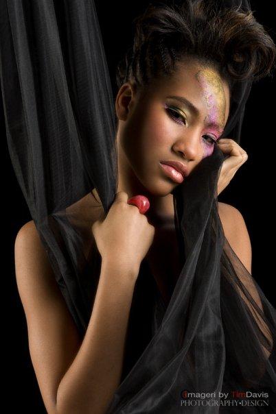 Female model photo shoot of  MissDee, makeup by Createve Nomad LLC