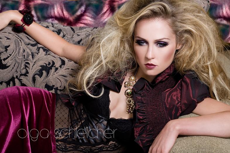 Female model photo shoot of Olga_Stylist and Anastasia Soaresh by Olga Schleicher, makeup by Oxana Kernan 