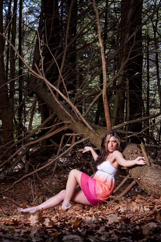 Female model photo shoot of Heather_B in In the woods