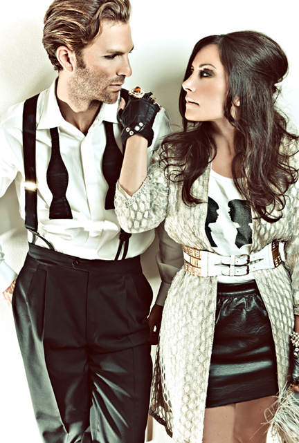 Female and Male model photo shoot of BoyMeetsGirl and Brian Douglas NYC by Je' Bo, makeup by Susie Lynn