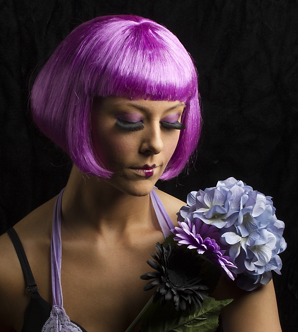 Female model photo shoot of Broken Doll Creations in Pompadours Hair Salon