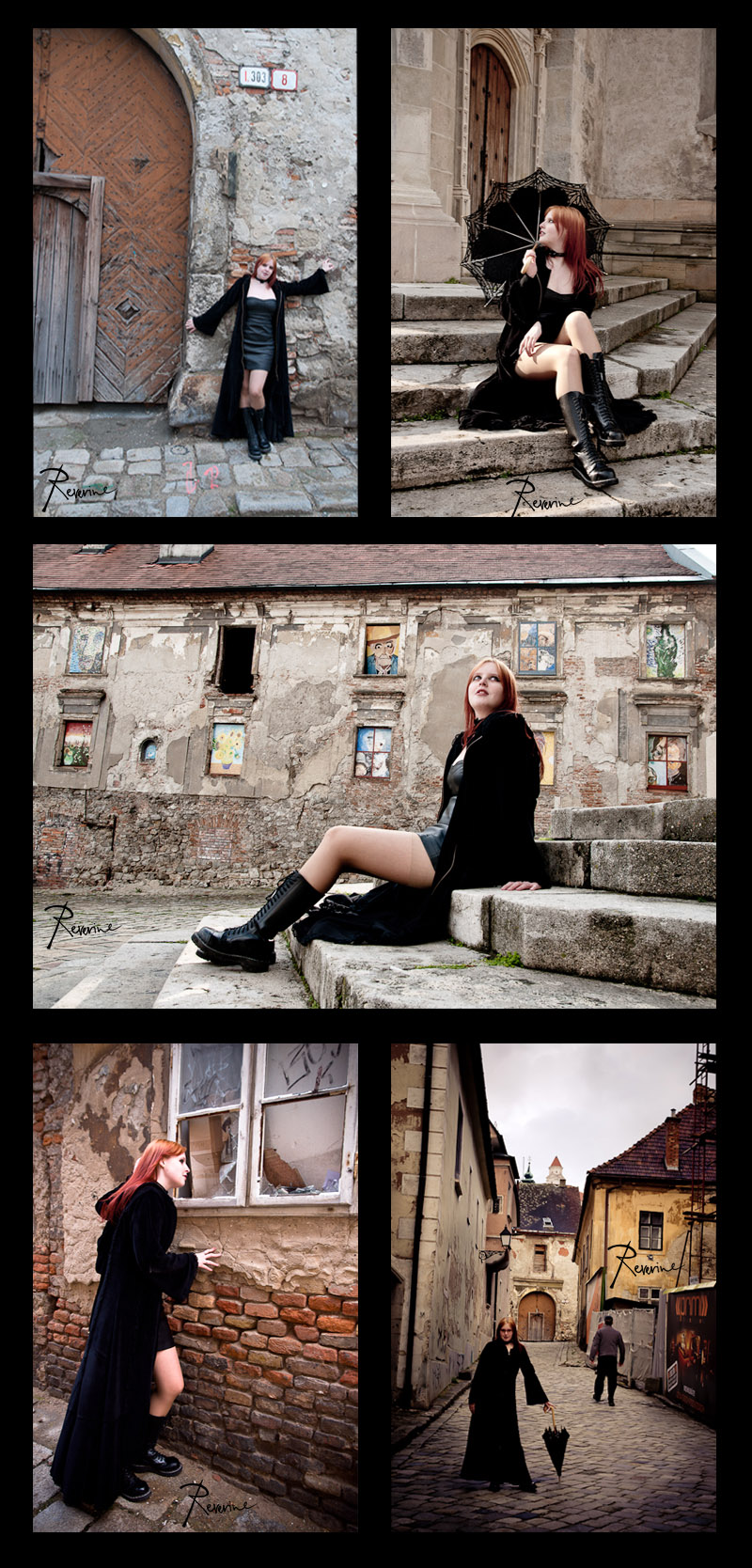 Female model photo shoot of Reverine and Lady Morgain in Bratislava old town