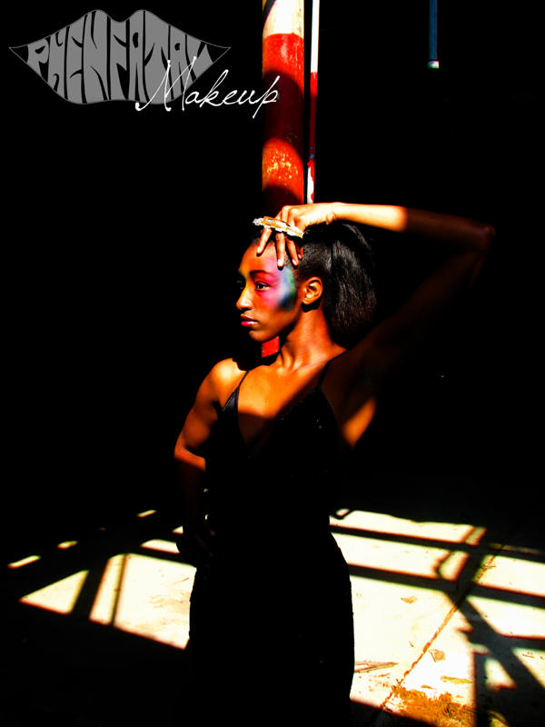 Female model photo shoot of Cameo W in Strobist Meetup Goldsboro, makeup by The Phen Fatal
