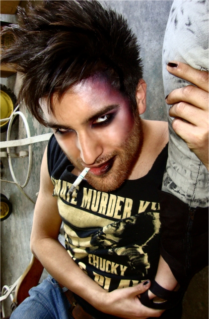 Male model photo shoot of Lucky Z., makeup by makeup by manda