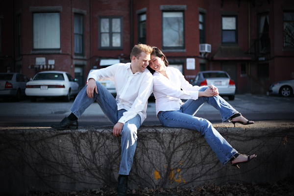 Male and Female model photo shoot of Dirk Stevensen and Kris Zhuang in Downtown Boston
