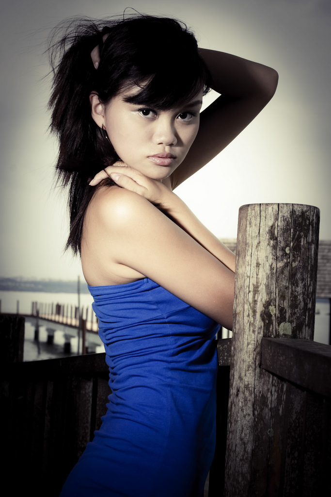 Female model photo shoot of tiffany lim by Vince W in changi boardwalk