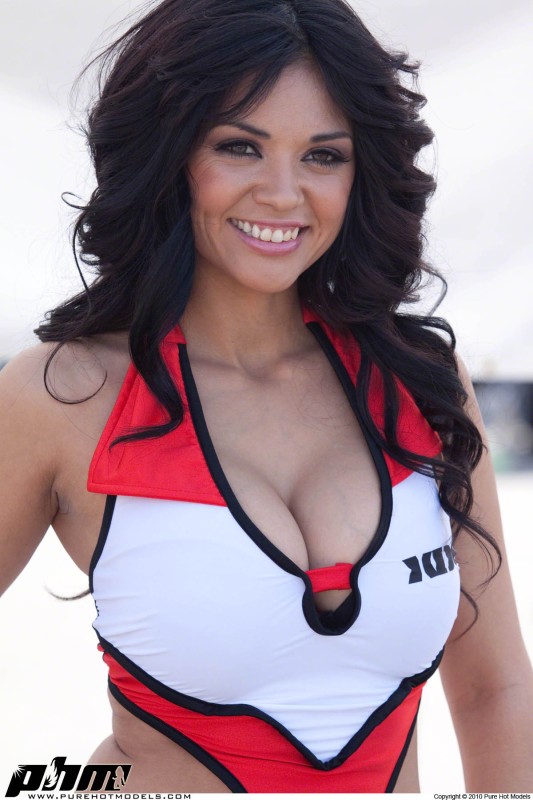 Female model photo shoot of Bunnie Sanchez in Toyota Speedway