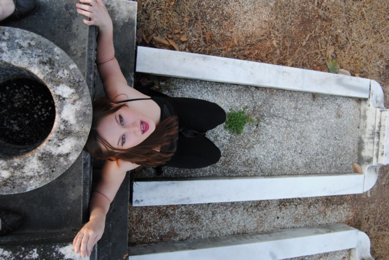 Female model photo shoot of XOVikingBeauty by HourGlass Imagery in Marietta Cemetery