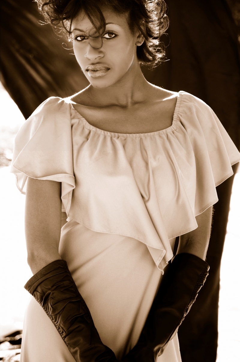 Female model photo shoot of Brownlady, wardrobe styled by Tres Urban Chic