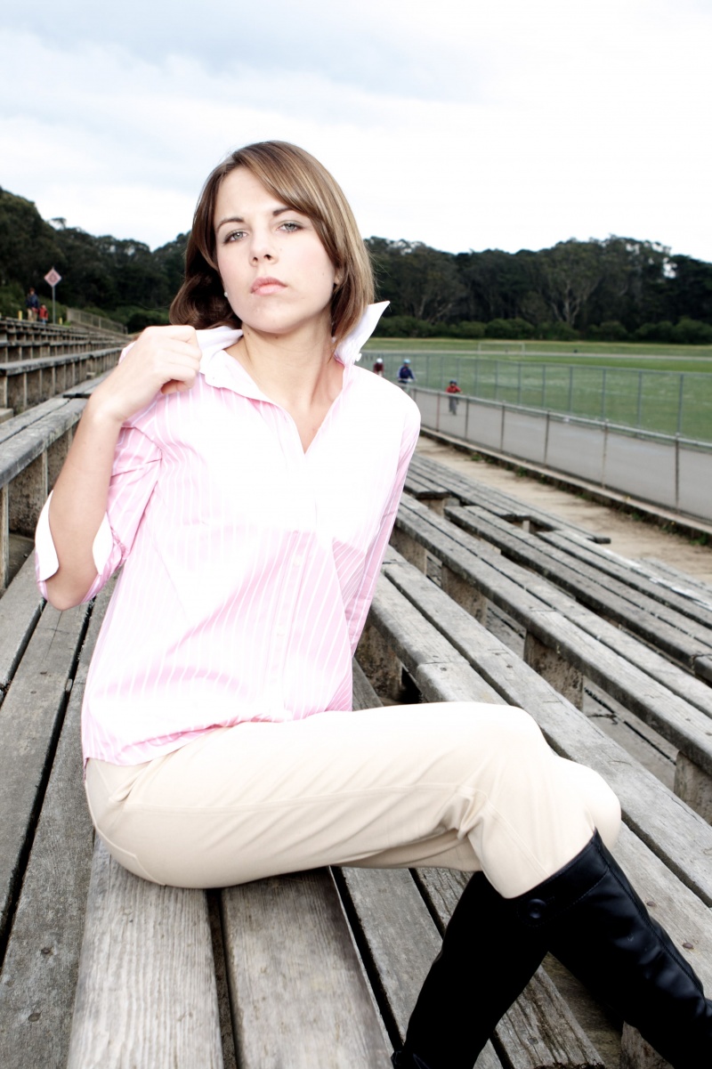 Female model photo shoot of Elizaveta A in Golden Gate Park