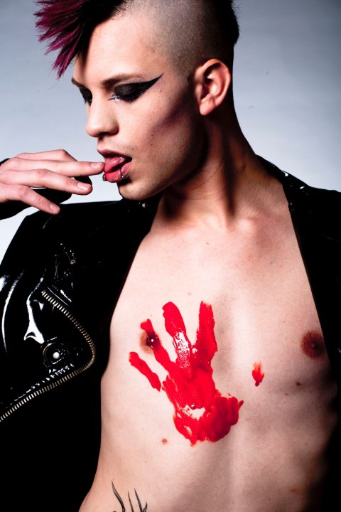 Male model photo shoot of Flawed_by_Design by Bradley Cheatwood in Art Institute of Colorado, makeup by Holly Pritchett