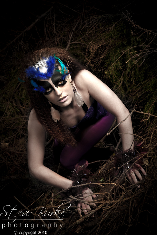 Female model photo shoot of MichelleAnderson Makeup and Lareina Slight by Steve Burke Photography in Dublin Mountains