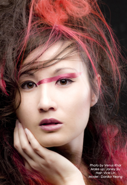 Female model photo shoot of Venus Khor and Danika Mei in Image Style Studio, Perth, makeup by chillichocolate