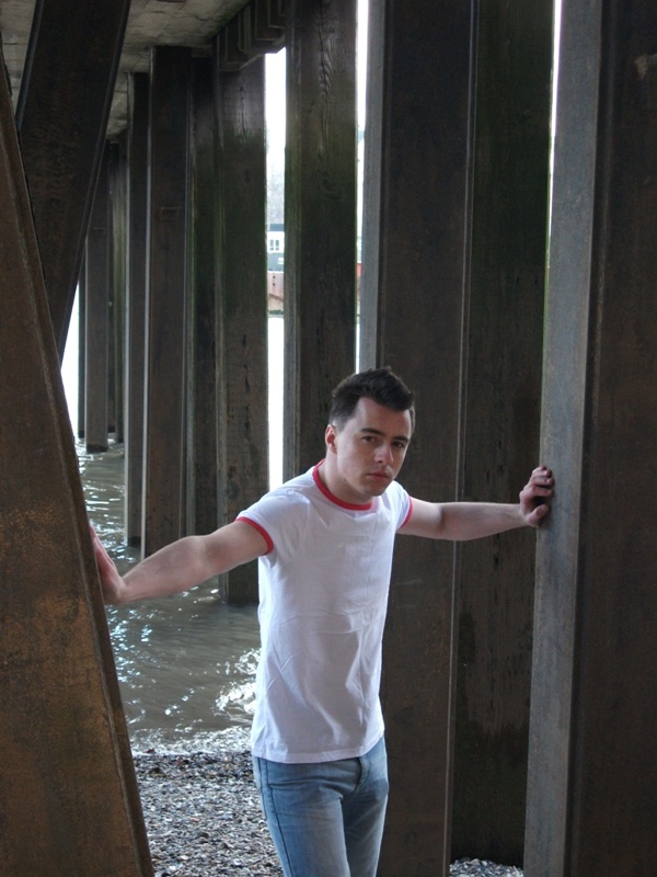 Male model photo shoot of Rafal Nurczyk in London, Thames river
