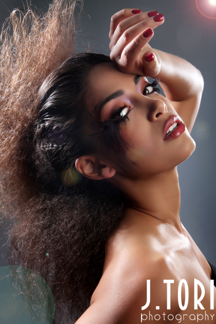 Female model photo shoot of Jennifer Tori in Studio, makeup by Makeup by Naz