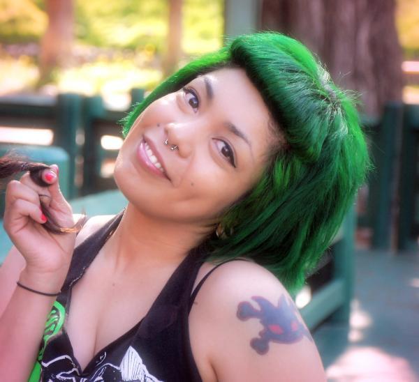 Female model photo shoot of Green Monster in riverside,ca