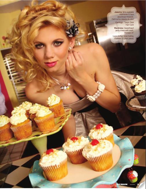 Female model photo shoot of Caroline Vale in Simply Cupcakes