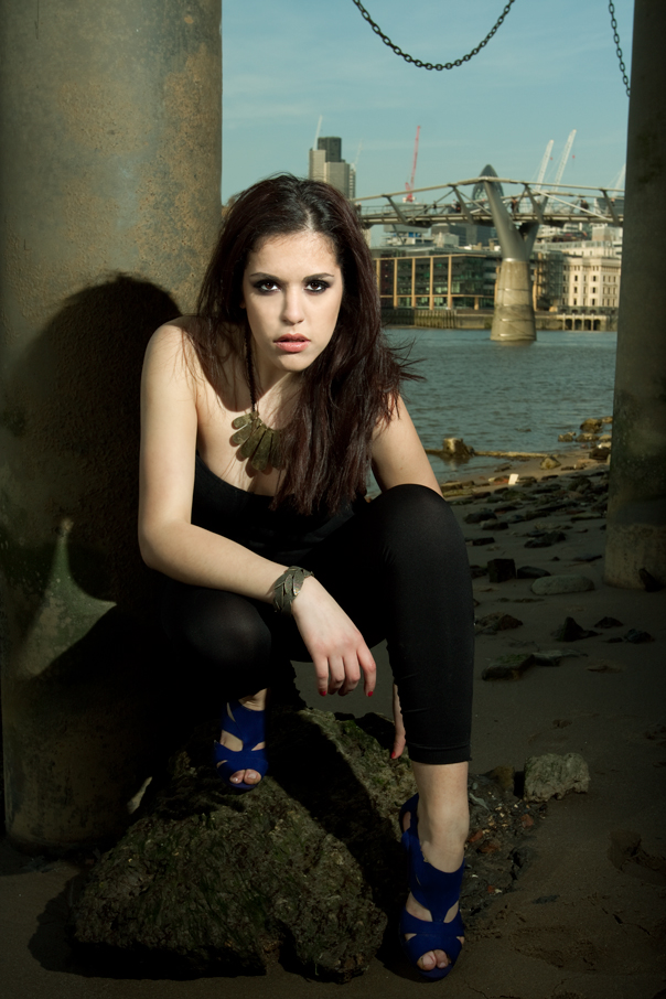 Female model photo shoot of Maella by Digital_Noir, makeup by Natasha Petajamaa