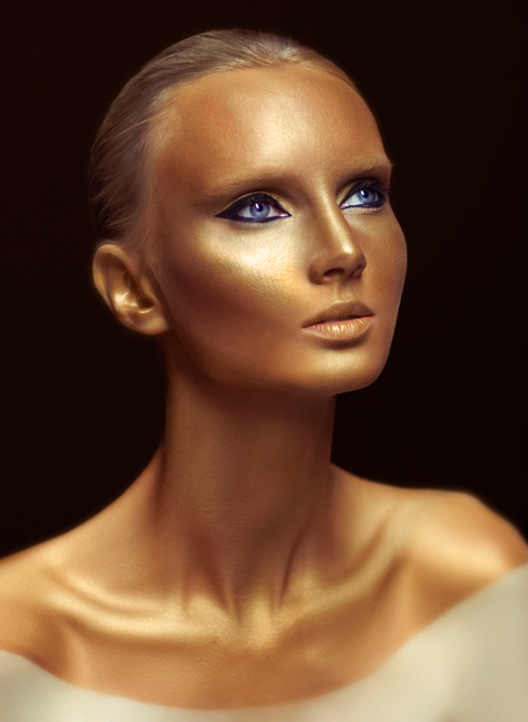 Female model photo shoot of Virginija by Luis Guillen Photo in NYC, makeup by GRISELLEMUA