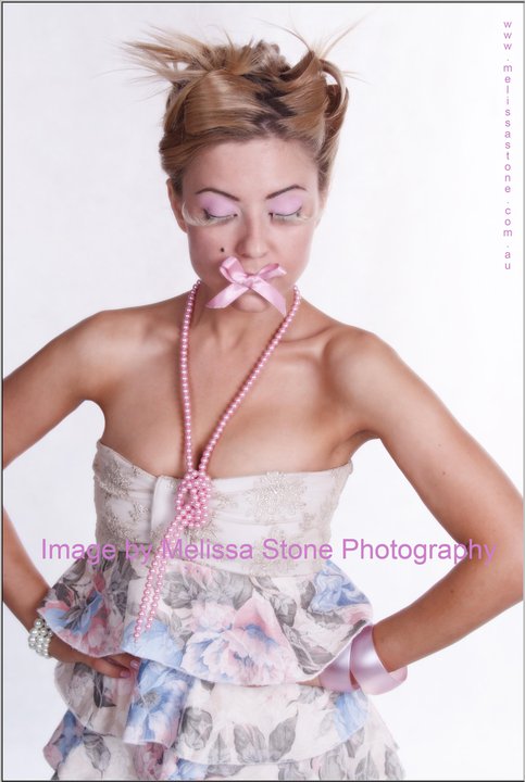 Female model photo shoot of Makeup by Tammerly and Amanda Schlegel SYD in Studio, clothing designed by Suzi rose